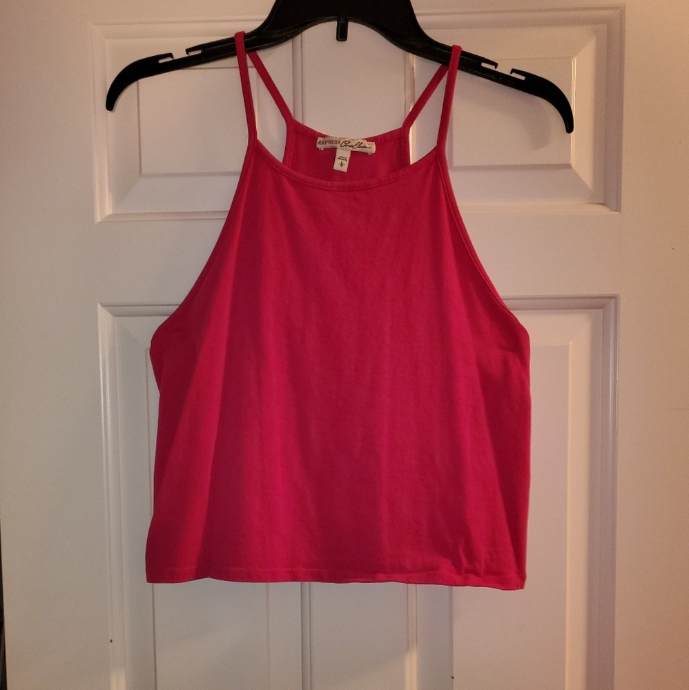 Express pink crop top